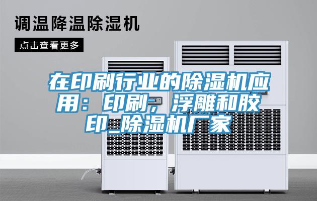在印刷行業的除濕機應用：印刷，浮雕和膠印_除濕機廠家