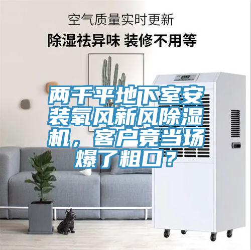 兩千平地下室安裝氧風新風除濕機，客戶竟當場爆了粗口？