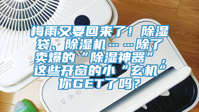 梅雨又要回來(lái)了！除濕袋、除濕機(jī)……除了賣爆的“除濕神器”，這些開(kāi)窗的小“玄機(jī)”你GET了嗎？