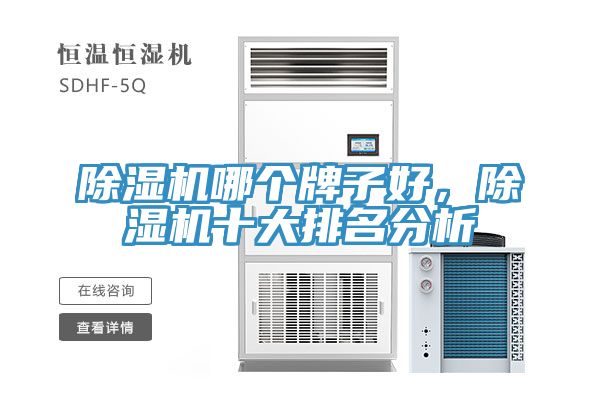 除濕機哪個牌子好，除濕機十大排名分析