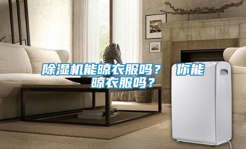 除濕機能晾衣服嗎？ 你能晾衣服嗎？