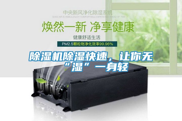 除濕機除濕快速，讓你無“濕”一身輕